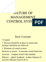 Nature of Management Control Systems