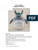 Totoro - Grey Totoro Amigurumi Pattern