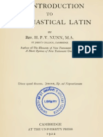 An Introduction To Ecclesiastical Latin
