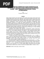 Download Validasi Metoda Penentuan Kadar Uranium Dalam Bahan Bakar Uranium Oksida Menggunakan Metoda Davies by Mahendra Wahyu Pratama SN133378044 doc pdf
