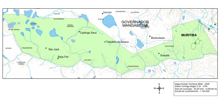 Mapa Territorial de Muritiba, Bahia | PDF | Geodésia | Geomática