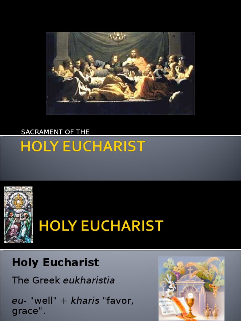 Holy Eucharist Pdf Last Supper Eucharist