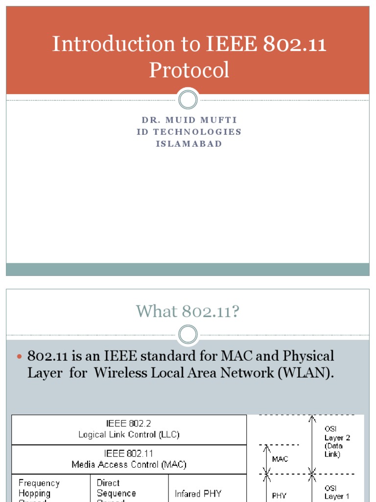 Introduction To IEEE 802 | PDF | Ieee 802.11 | Wireless Lan