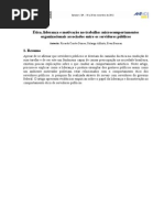 Ética, liderança e motivação no trabalho