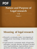 Chap 1 Nature Purpose of Legal Research