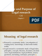 Chap 1 Nature Purpose of Legal Research