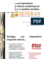 Teologia, Palestra SETEBAN