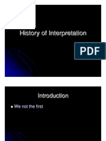 History of Interpretation