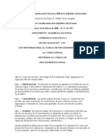 Código de procedimiento penal 24 marzo 2009 de la República del Ecuador