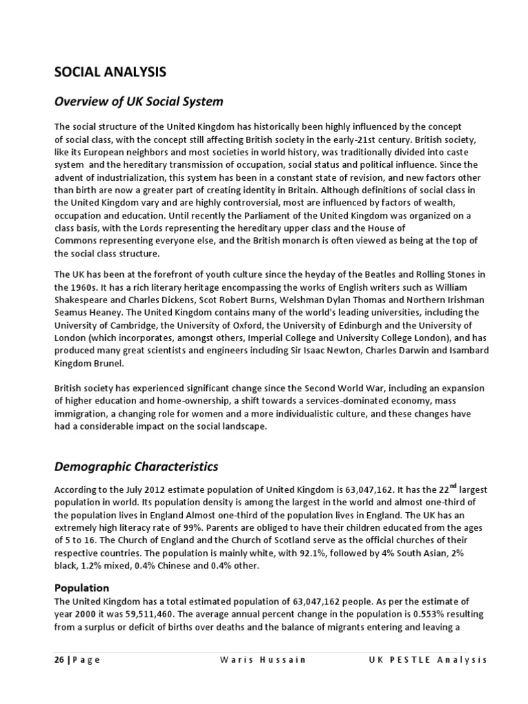 UK Social Structure and Demographics Analysis | PDF | United Kingdom ...