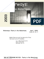 Waterways: Poetry in The Mainstream Volume 24 No. 4