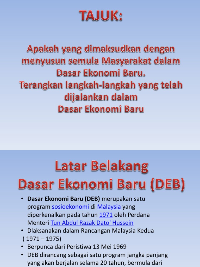 Dasar Ekonomi Baru