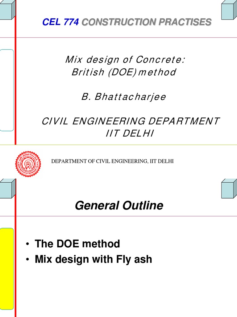 DOE Method | PDF | Concrete | Civil Engineering