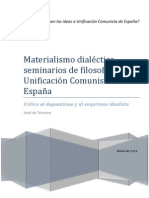 Materialismo Dialectico Seminarios de Filosofia UCE