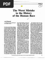 Diamond Agriculture The Worst Mistake in The History of The Human Race