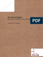 106465199 Haroldo de Campos Da Transcriacao Poetica e Semiotica Da Operacao Tradutora