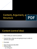 Content, Argument, and Structure