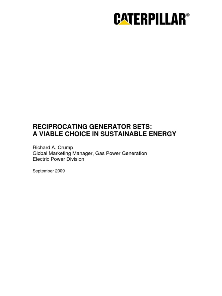 Reciprocating Generator Sets A Viable Choice in Sustainable Energy ...