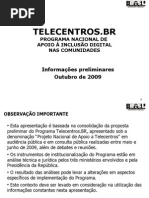 Preliminar TelecentrosBR Out-2009