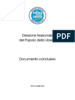 Direzione Nazionale Documento Conclusivo