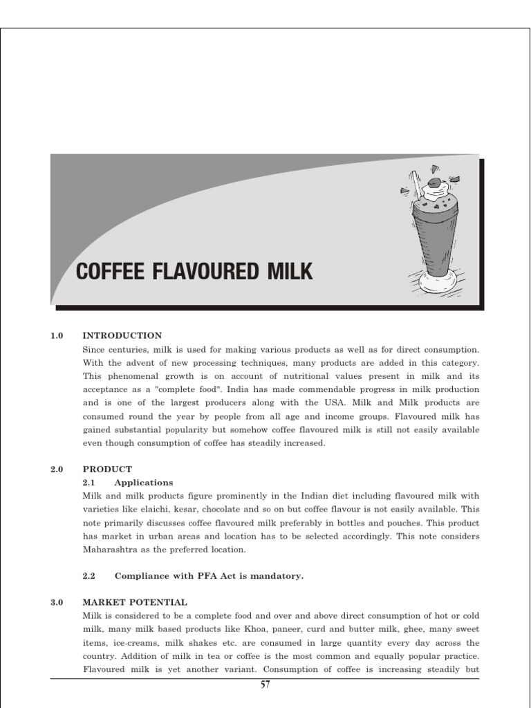 08 Coffee Flavoured Milk | PDF | Milk | Coffee
