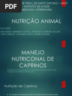 Exigências Nutricionais caprinos