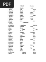 Partes Del Cuerpo Humano en Ingles y Espanol