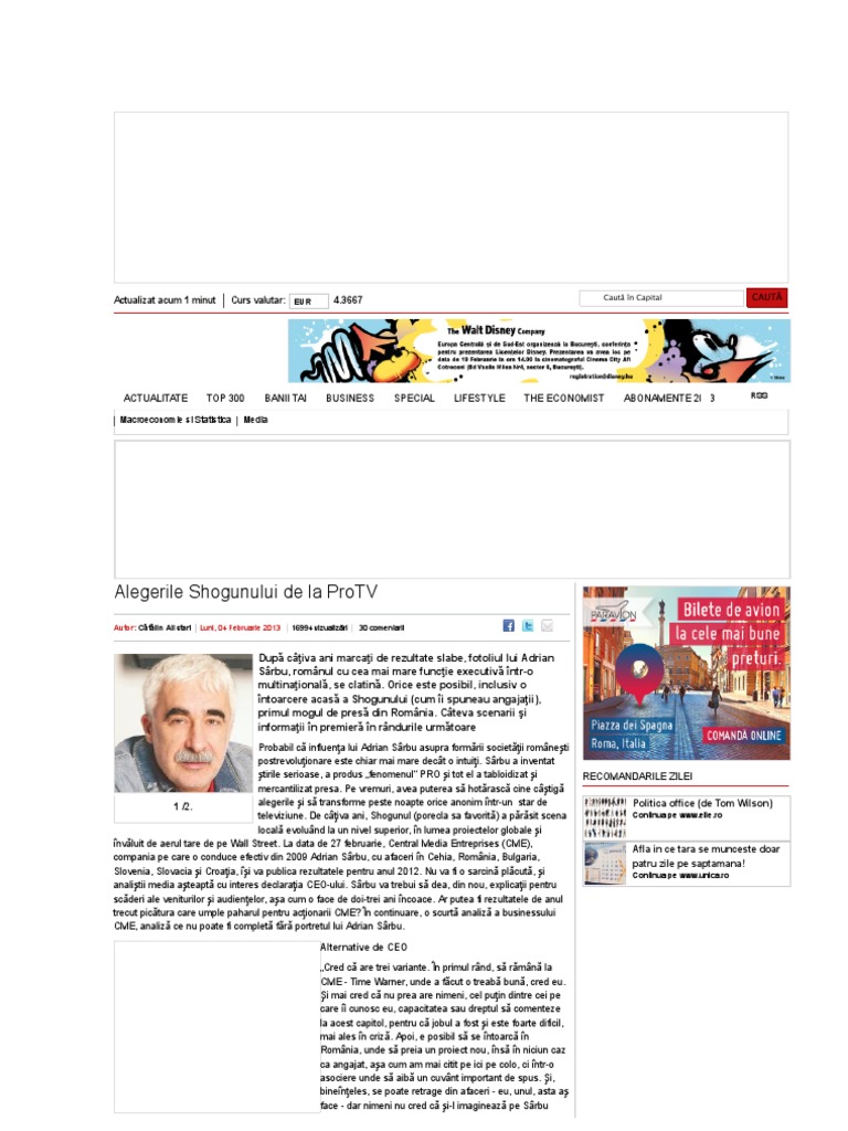 Adrian Sarbu Alegerile Shogunului De La Protv Ro