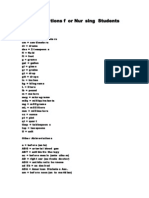 Abbreviations For Nursing Students