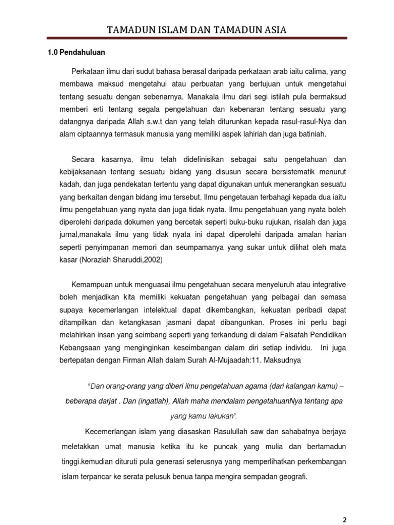 Aktiviti Penterjemahan Tamadun Islam Membentuk Tamadun Eropah Pdf