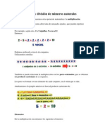 Multiplicación y división de números naturales