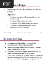 User Interface Design: Designing Effective Interfaces For Software Systems Objectives