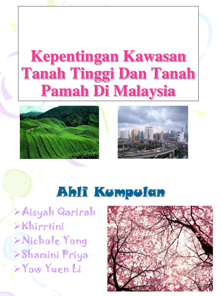 Kepentingan Kawasan Tanah Tinggi Dan Tanah Pamah Di Pdf