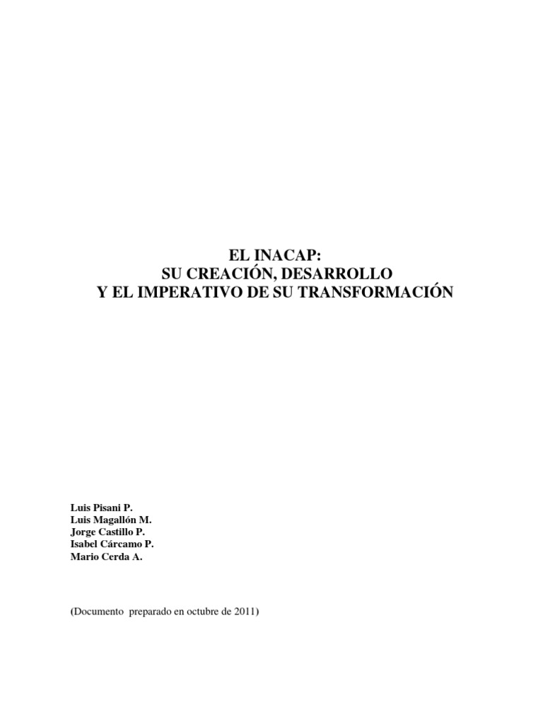 Historia y futuro del INACAP en Chile | PDF | Chile | Corporaciones