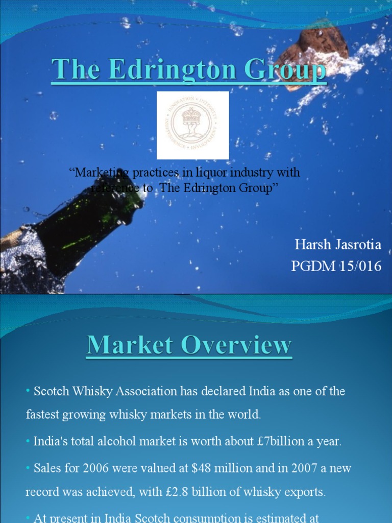 Marketing Strategies for Edrington in India | PDF | Scotch Whisky ...