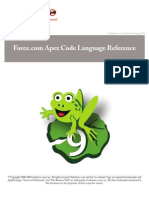 Sales Force Apex Language Reference Ver 15.0, PDF