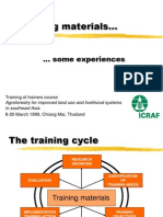 Training Materials-some experiences