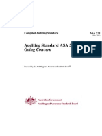 Auditing Standard ASA 570: Going Concern