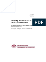 Auditing Standard ASA 230: Audit Documentation