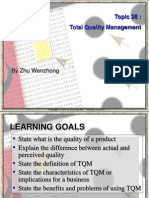Topic 28: Total Quality Management: by Zhu Wenzhong