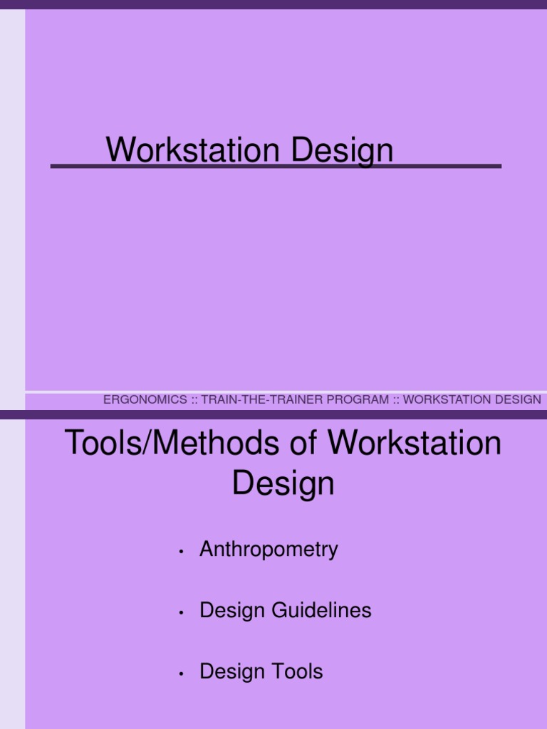Ergonomic Workstation Design Guide | PDF