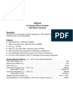 N-Channel Silicon Junction Field Effect Transistor: Description