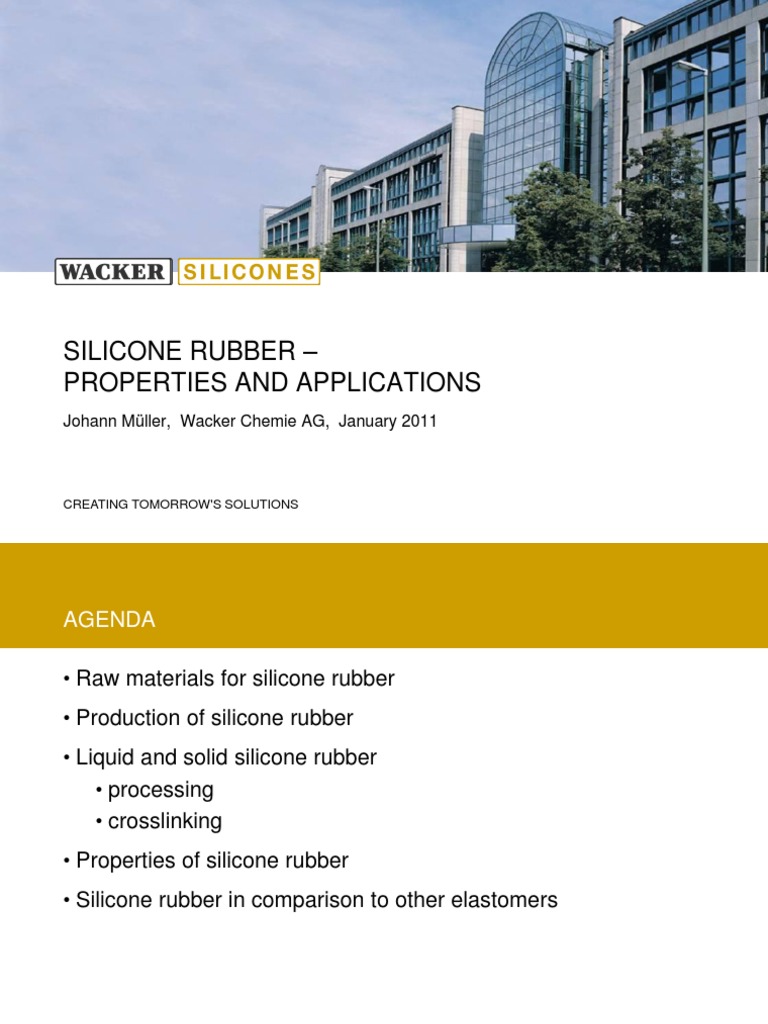 Silicone Rubbers Properties and Applications Hans Mueller PDF