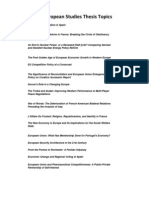 Indiana University-West European Thesis Topics PDF