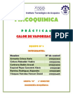 Practica 3. - Calor de Vaporizacion