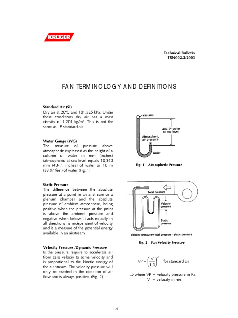 Fan Terminology and Definitions | PDF