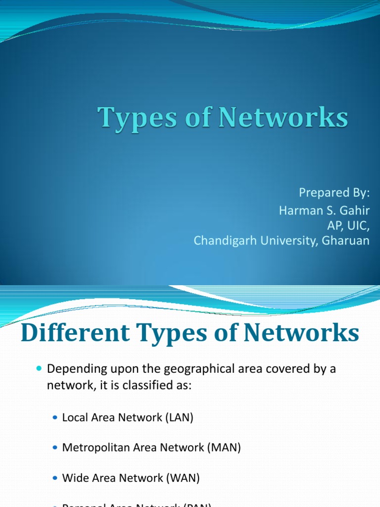 Types of Networks | PDF | Wide Area Network | Local Area Network