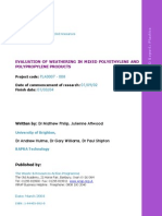 Weathering Polyethylene Polypropylene