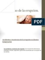 Trastorno de La Erupsion, Odontopediatria.