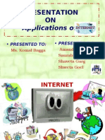 Presentation ON: Applications of